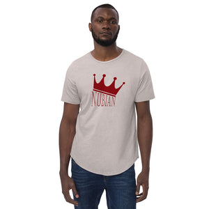 NUBIAN KING RED Men's Curved Hem T-Shirt