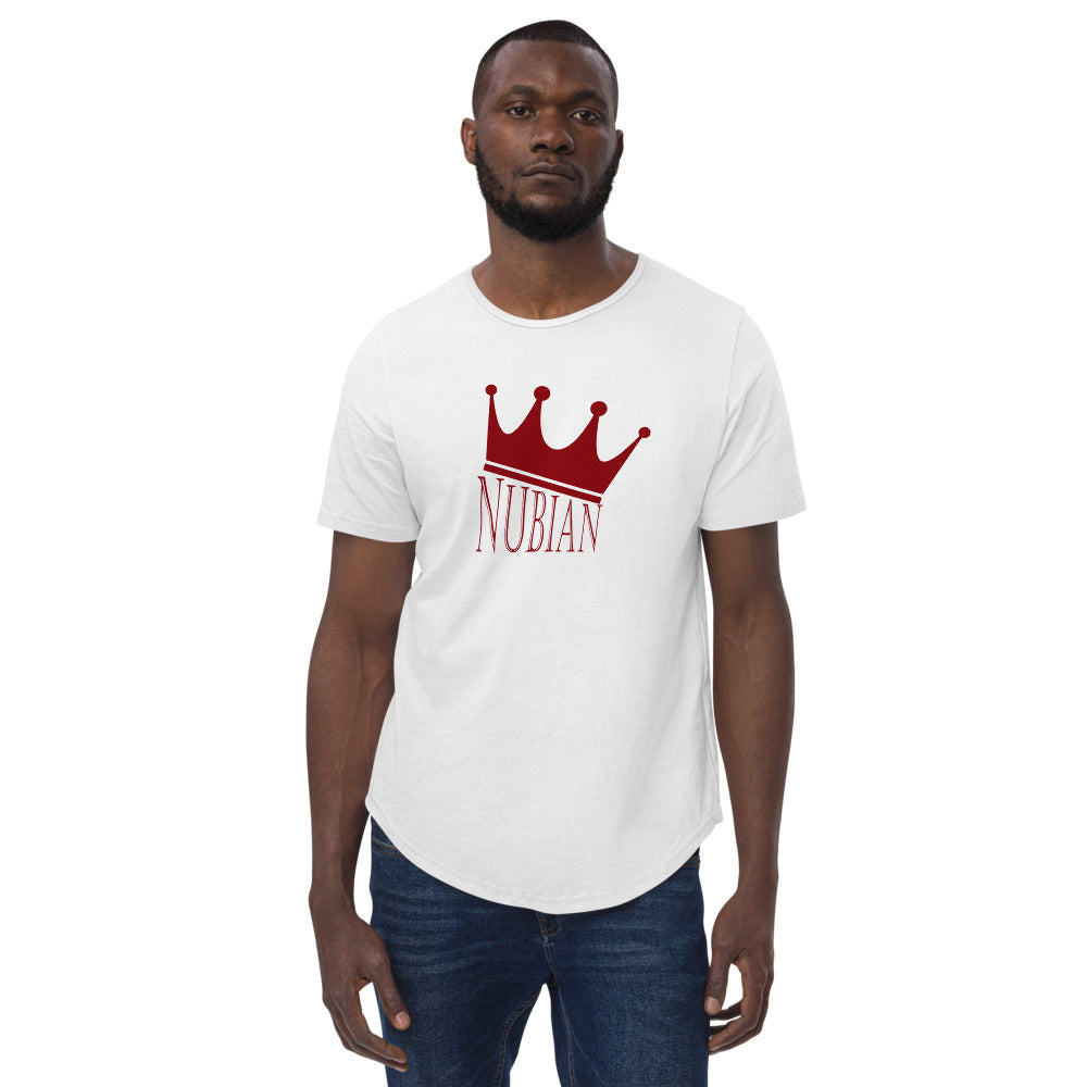 NUBIAN KING RED Men's Curved Hem T-Shirt
